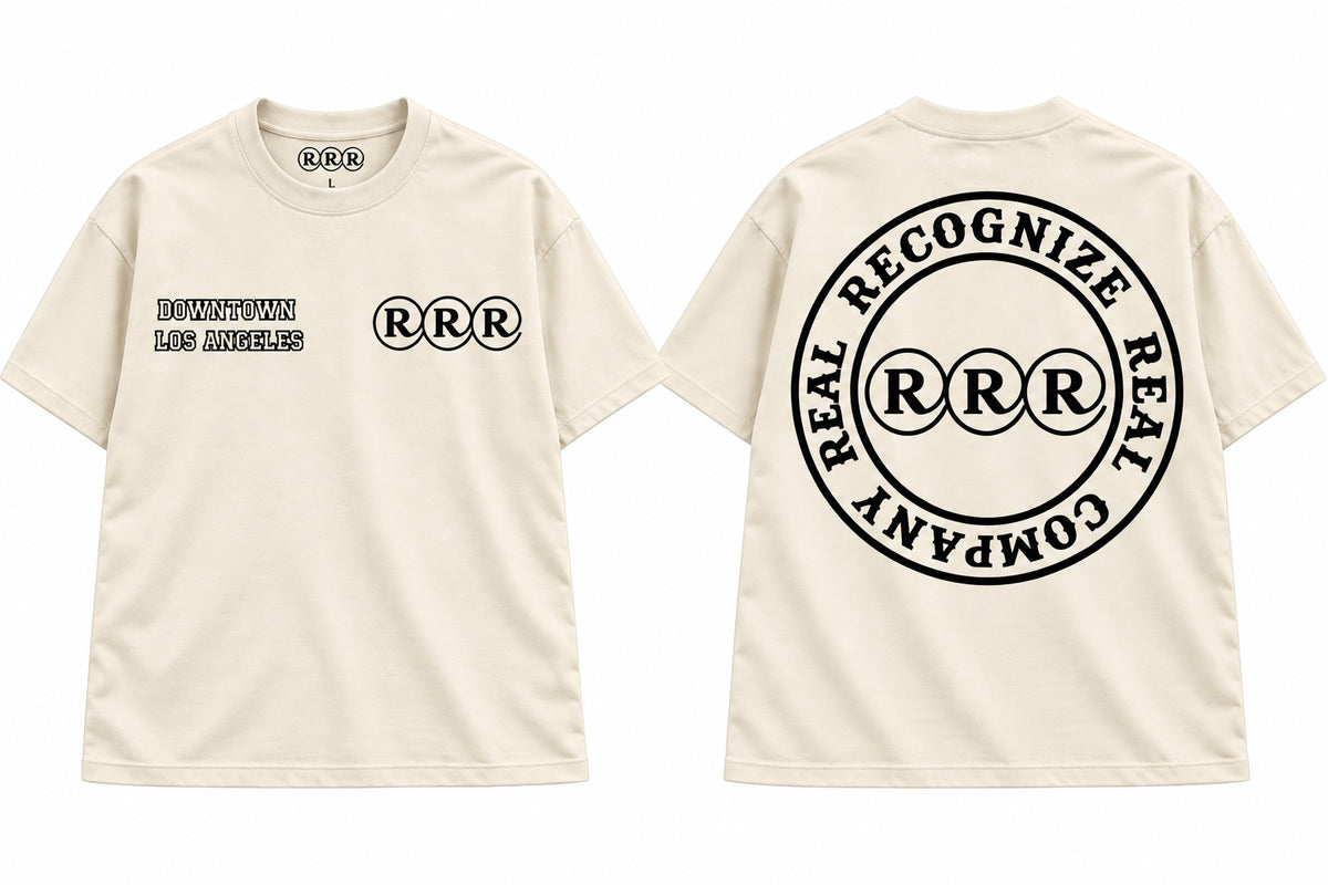Real Recognize Real Signature T-Shirt - Cream