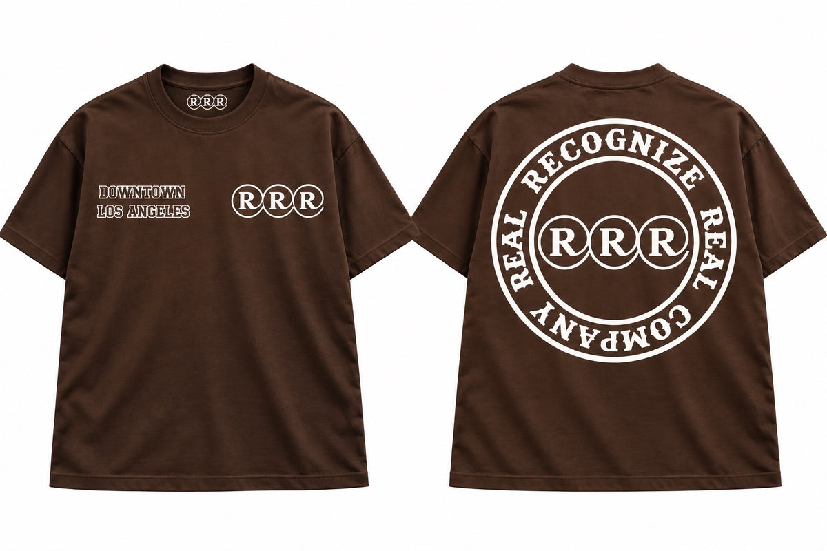 Real Recognize Real Signature T-Shirt - Brown
