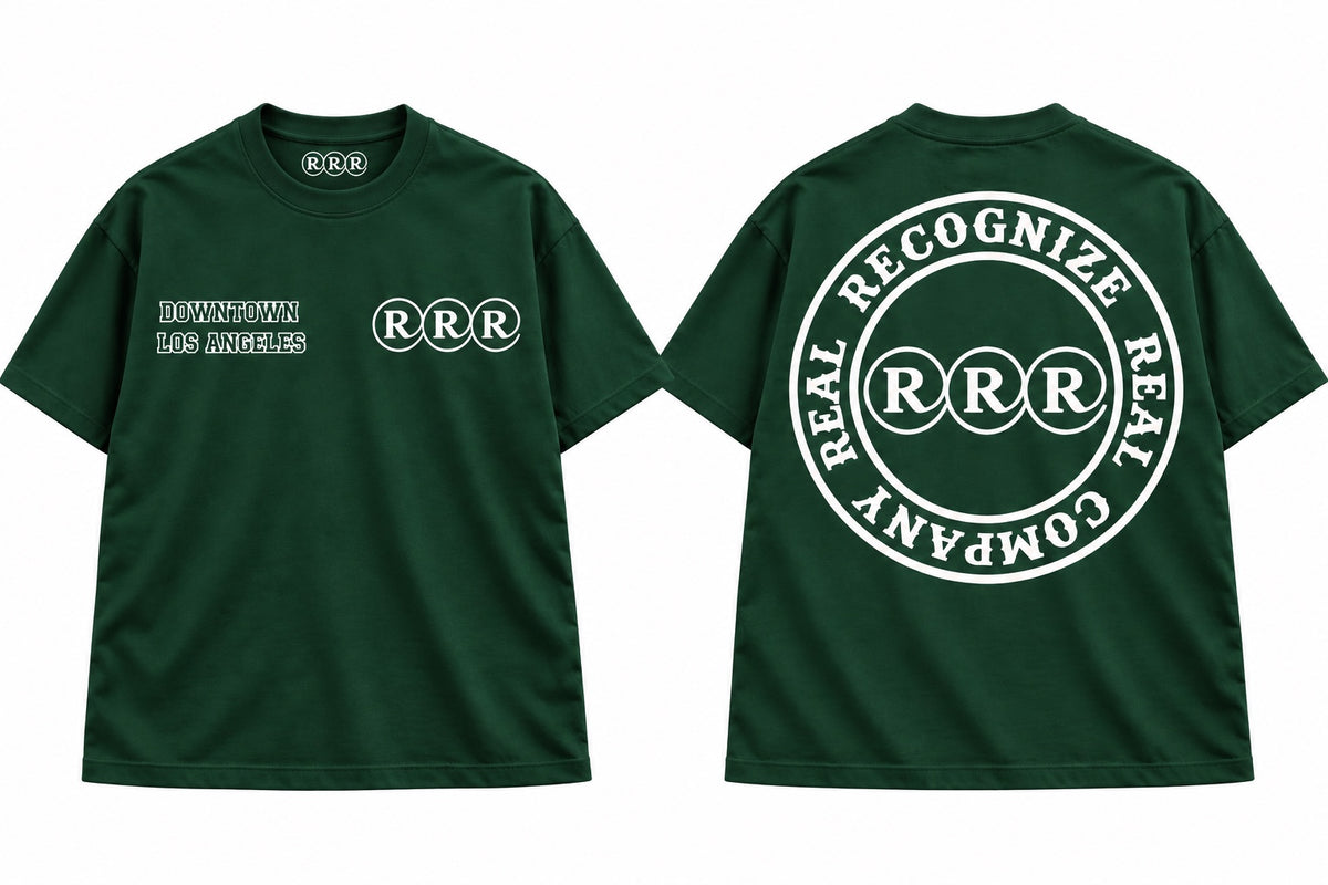 Real Recognize Real Signature T-Shirt - Forest Green